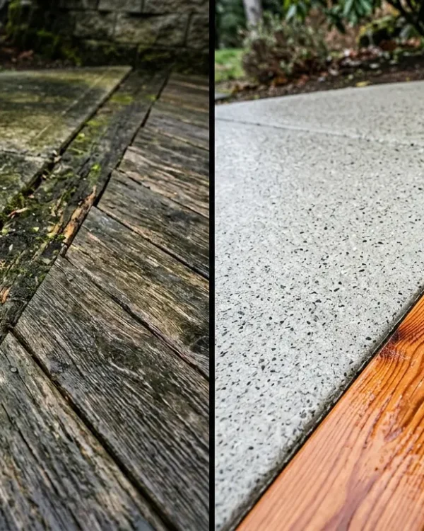 df-enterprise-nc-split-image-concrete-wood-pressure-washing-cleaning