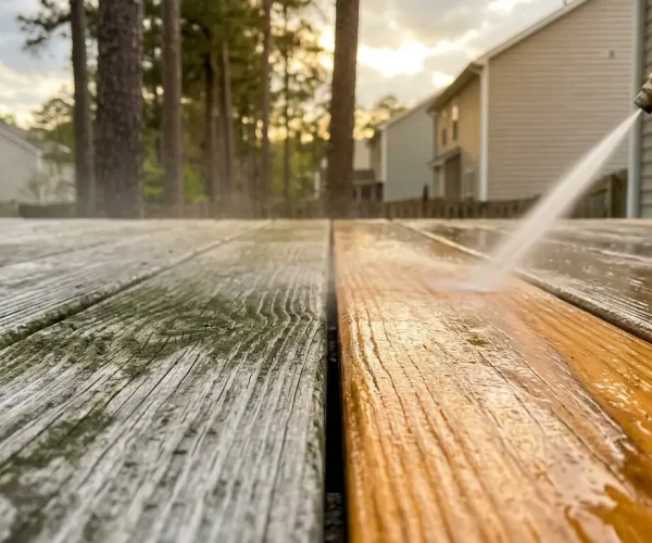 df-enterprise-nc-water-jet-hitting-wooden-decknorth-carolina